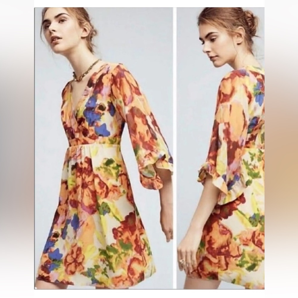 NWOT Anthropologie size 16 Delores silk dress